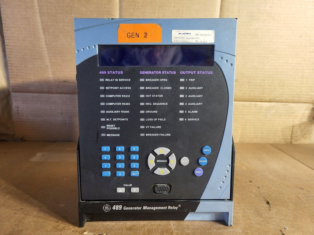 GENERAL ELECTRIC Generator Protection System Multilin Relay 489-P5-HI-A20-E