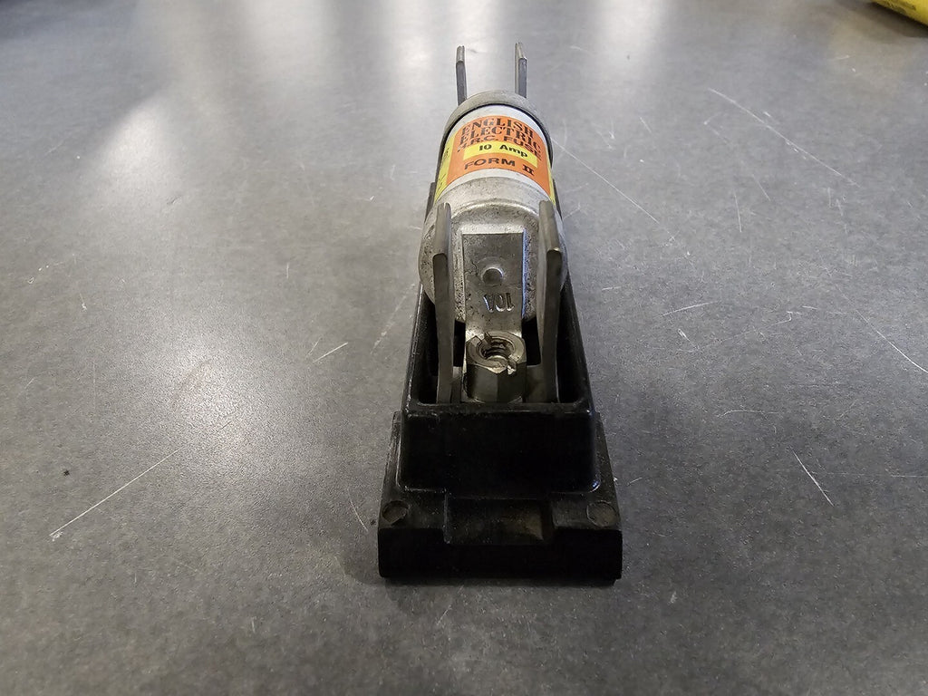 ENGLISH ELECTRIC 10 Amps Form II HRC Fuse CIA 10 w/ holder