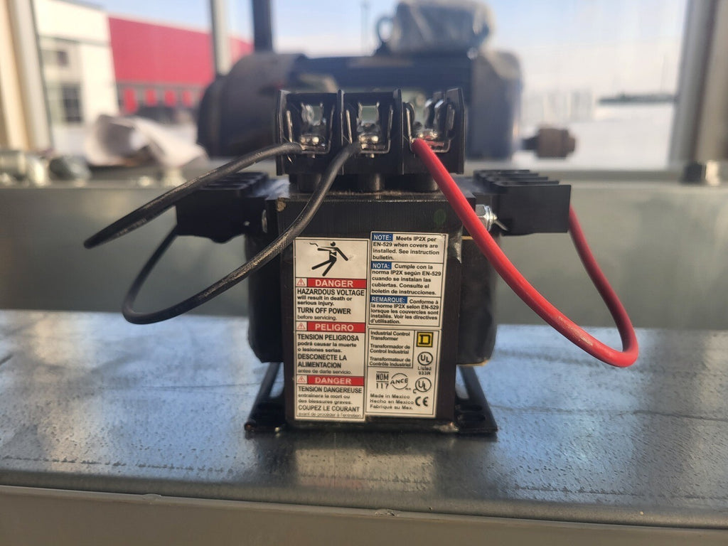 SQUARE D 0.25 kVA Control Transformer 600 Pr. Volts, 120 Sec. Volts, ,9070TF250D5