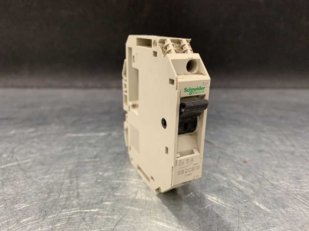 SCHNEIDER ELECTRIC 5 Amp, 1 Pole, 230 volts Circuit Breaker GB2CB10