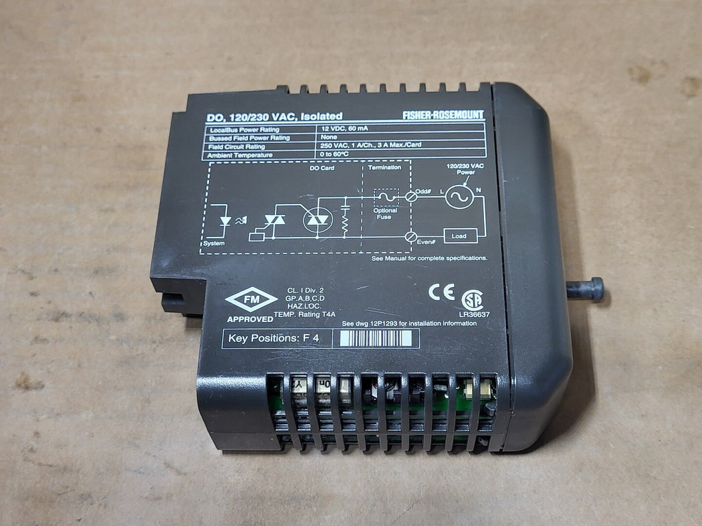 FISHER-ROSEMOUNT SYSTEMS 120/230 Volts Discrete Output Module KJ3001X1-BH1