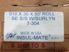 INSUL-MATE 0.10" x 36" x 50' Stainless Steel Embossed Roll w/ Surlyn