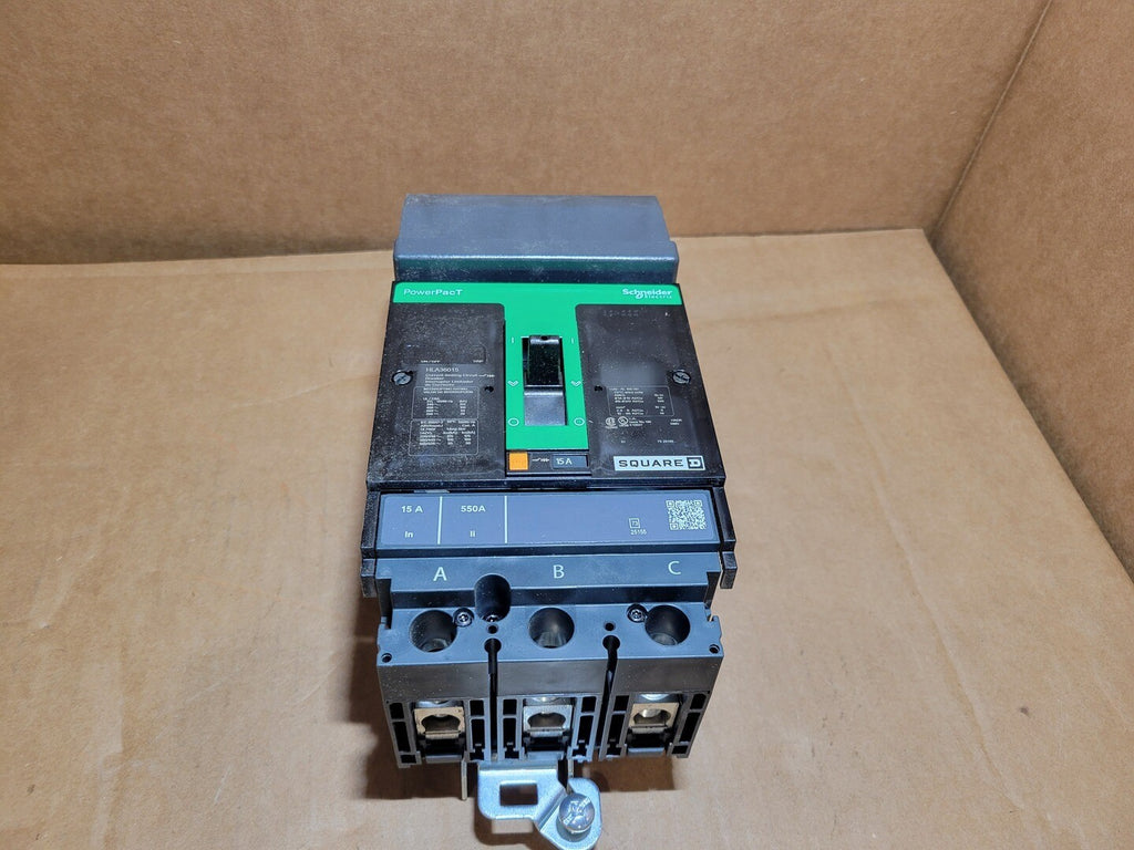 SCHNEIDER ELECTRIC 15 Amp, 3 Pole, 600 Volt Circuit Breaker HLA36015