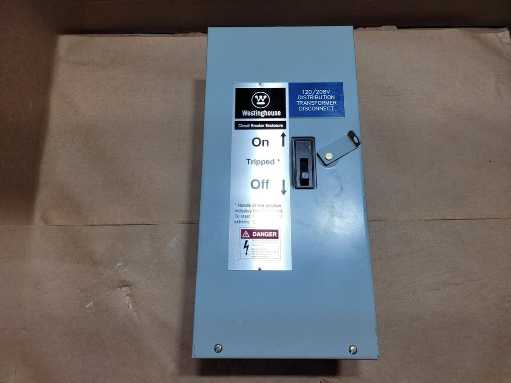 WESTINGHOUSE 20 Amp 3-Pole 600V Circuit Breaker FB3020 w/ Safety Enclosure 