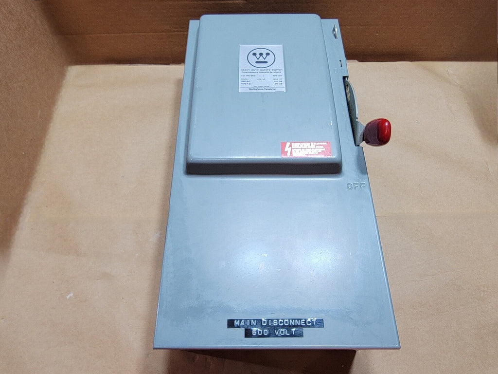 WESTINGHOUSE 100 Amp 600V 3-Phase Heavy Duty Non-Fusible Safety Switch HU363