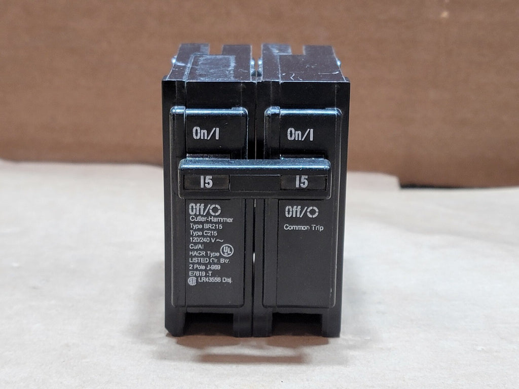 CUTLER-HAMMER 15 Amp, 2 Pole, 240 Volt Circuit Breaker BR215