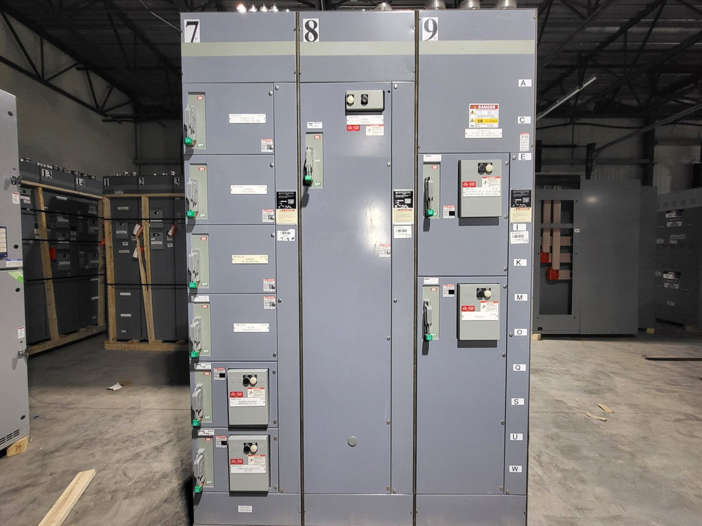 SQUARE D Model 6 Motor Control Center MCC Section, 600V, 3PH, 1200A Bus