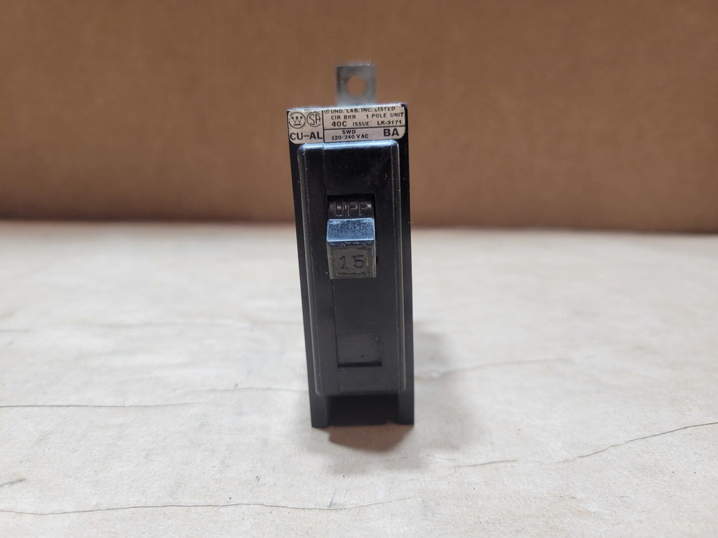 WESTINGHOUSE 15 Amp, 1 Pole, 120/240 Volts Circuit Breaker BA115