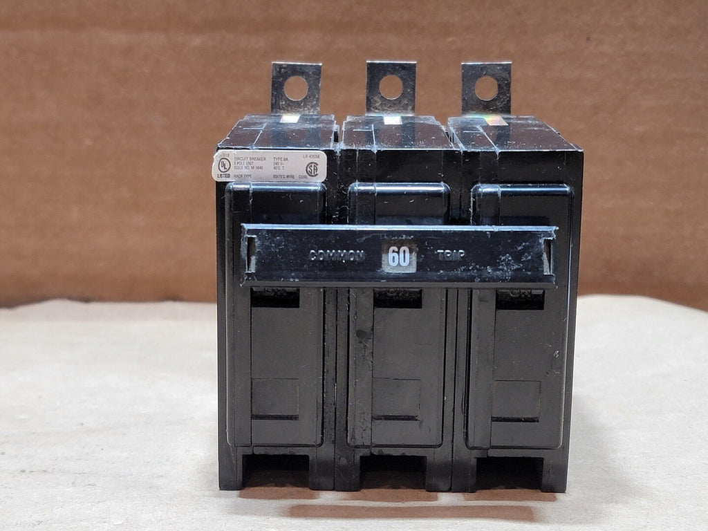 EATON CUTLER-HAMMER 60 Amp, 3 Pole, 240 Volts Circuit Breaker BAB3060H