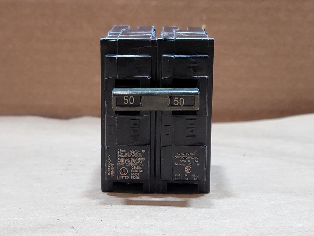 SIEMENS 50 Amp, 2 Pole, 120/240 Volts Circuit Breaker Q250