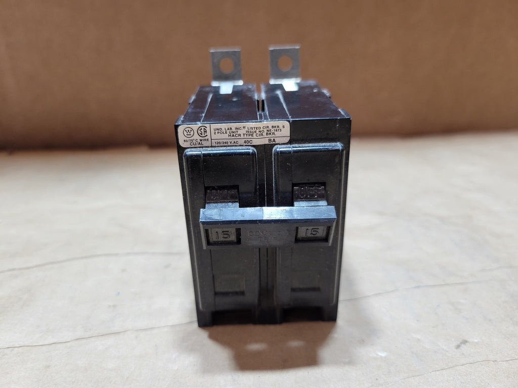 WESTINGHOUSE 15 Amp, 2 Pole, 120/240 Volts Circuit Breaker BA215
