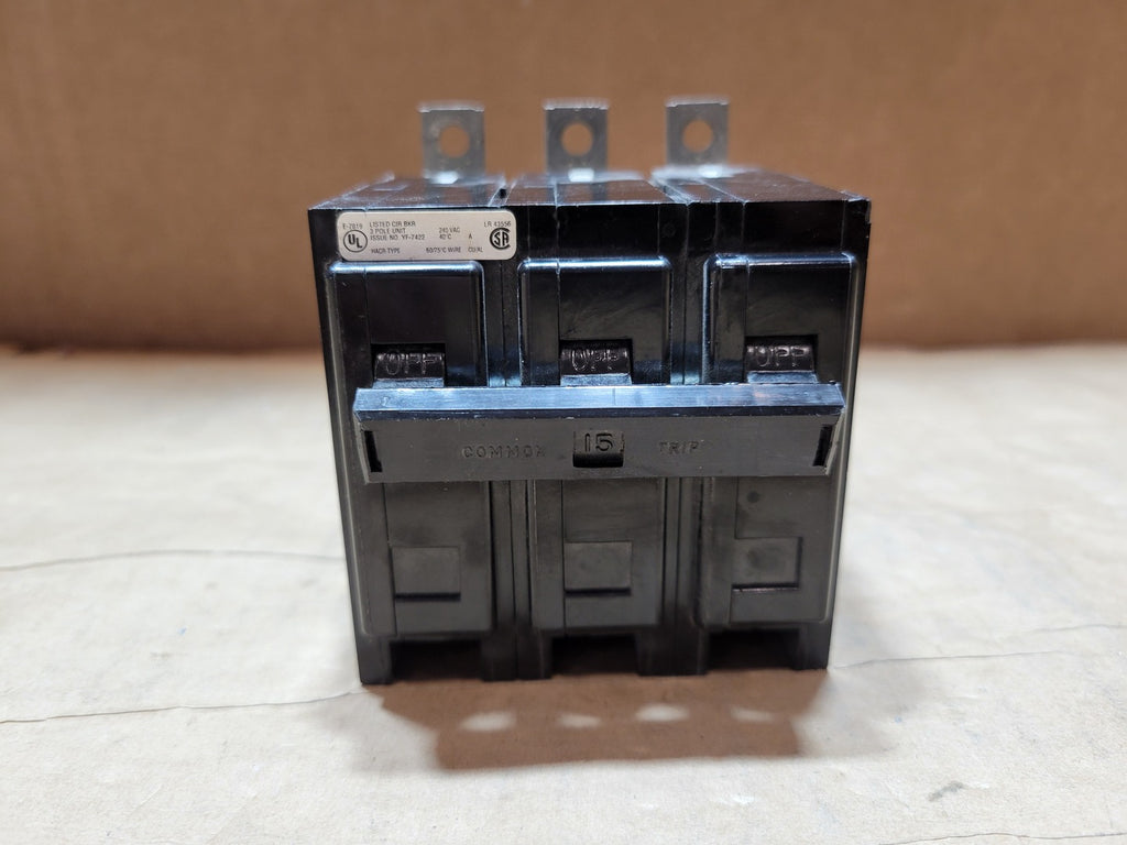 CUTLER-HAMMER 15 Amp, 3 Pole, 240 Volts Circuit Breaker BAB3015H