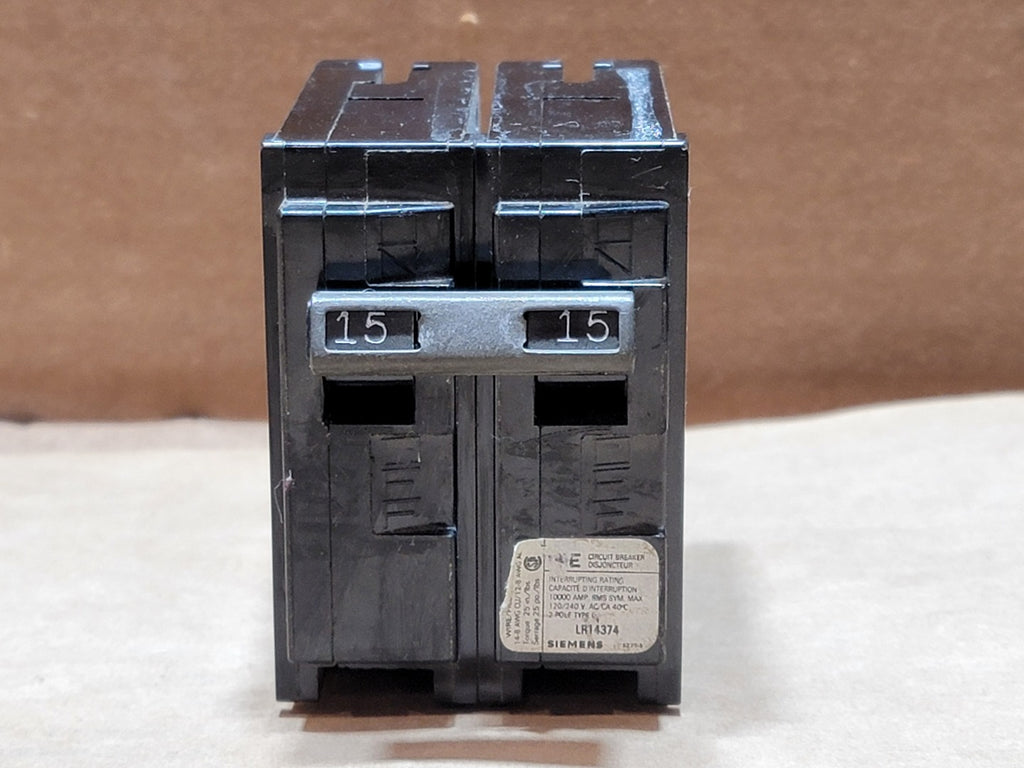 SIEMENS 15 Amp 2 Pole 120/240 Volts Circuit Breaker 