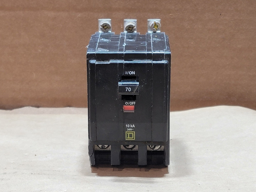 SQUARE D 70 Amp 3 Pole 240 Volts Circuit Breaker QOB370
