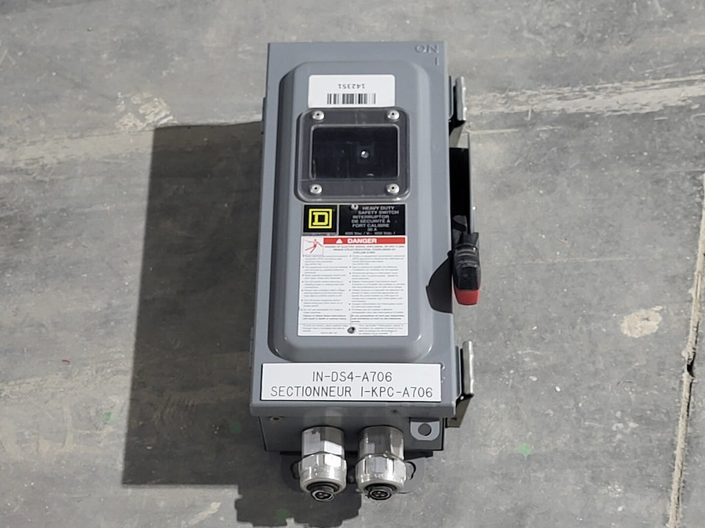 SQUARE D 30 Amp 600V Heavy Duty Safety Switch CH361AWK