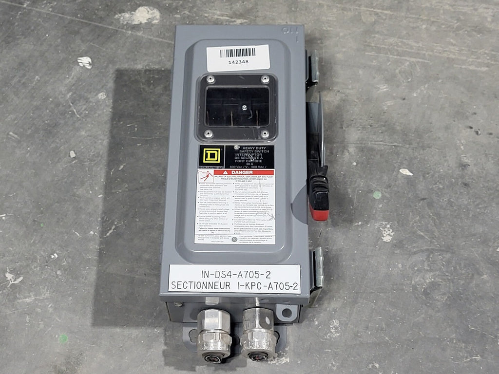 SQUARE D 30 Amp 600V Heavy Duty Safety Switch CH361AWK