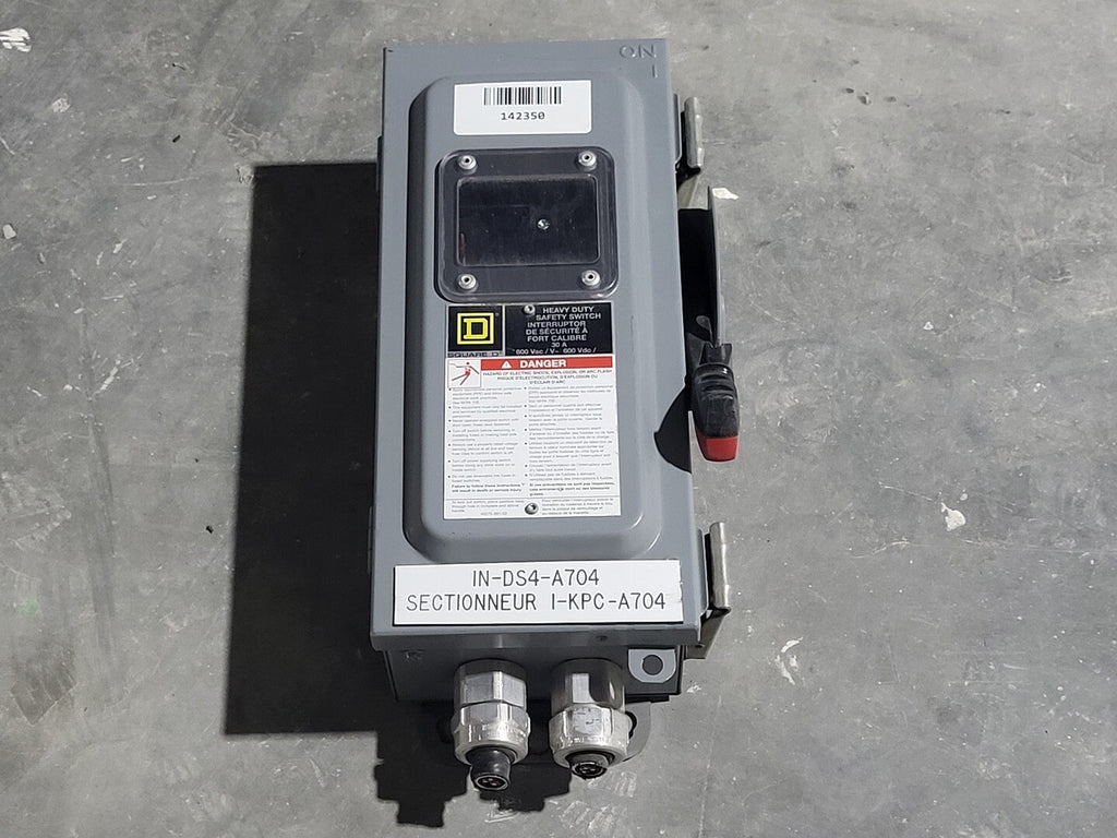 SQUARE D 30 Amp 600V Heavy Duty Safety Switch CH361AWK