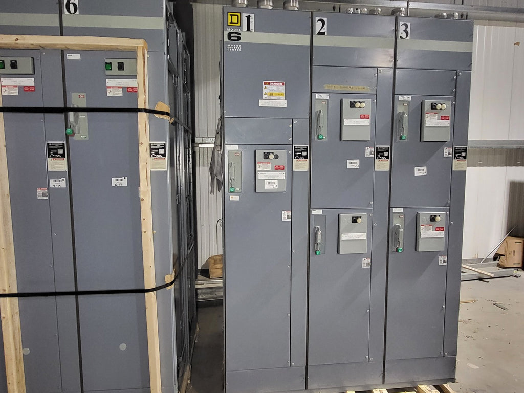 SQUARE D Model 6 Motor Control Center MCC Section, 600V, 3PH, 1200A Bus
