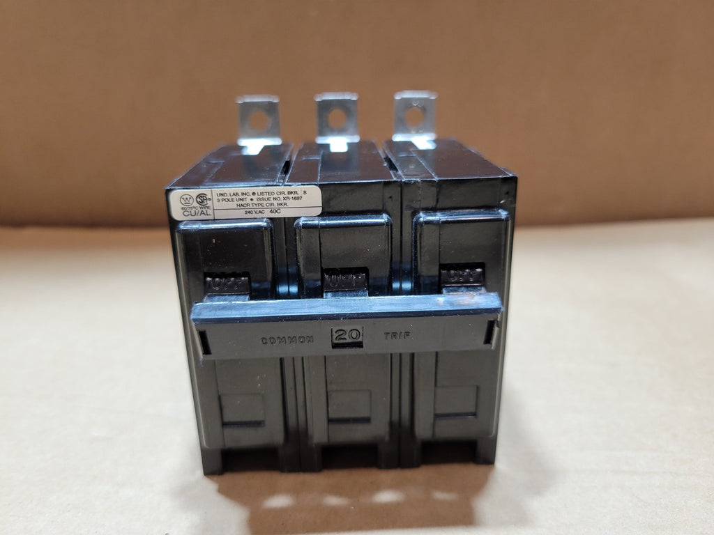 WESTINGHOUSE 20 Amp, 3 Pole, 240 Volts Circuit Breaker BAB3020H