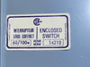 WESTINGHOUSE 100A 3-Pole 600V Safety Disconnect Switch HU363