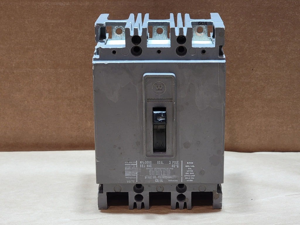 WESTINGHOUSE 60 Amp, 3 Pole, 600V Circuit Breaker HFB3060