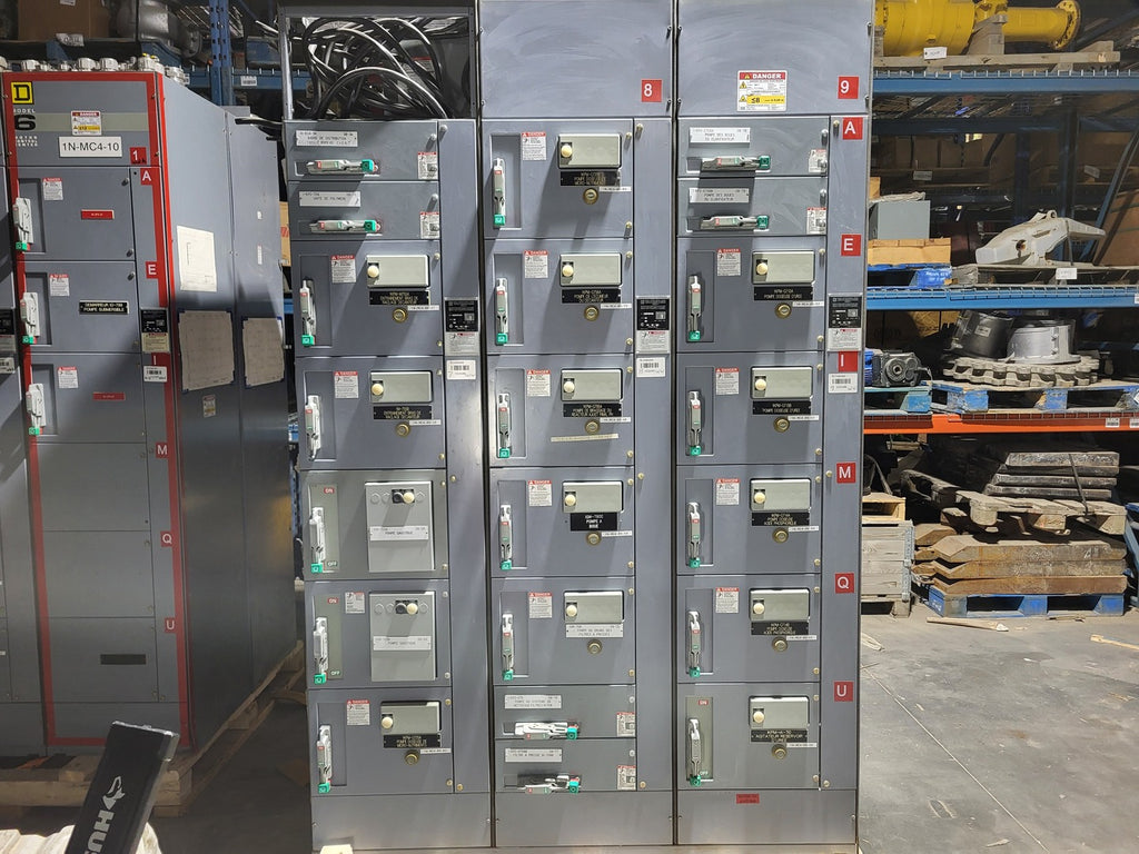 SQUARE D Model 6 Motor Control Center MCC Section, 600V, 3PH, 1200A Bus