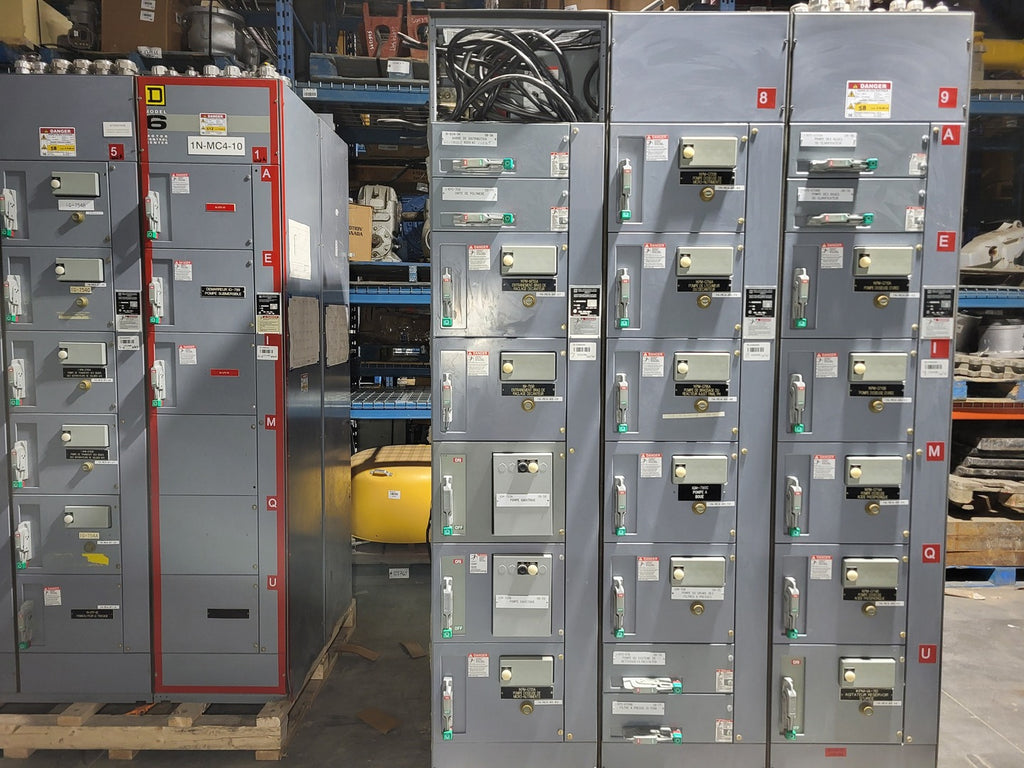SQUARE D Model 6 Motor Control Center MCC Section, 600V, 3PH, 1200A Bus