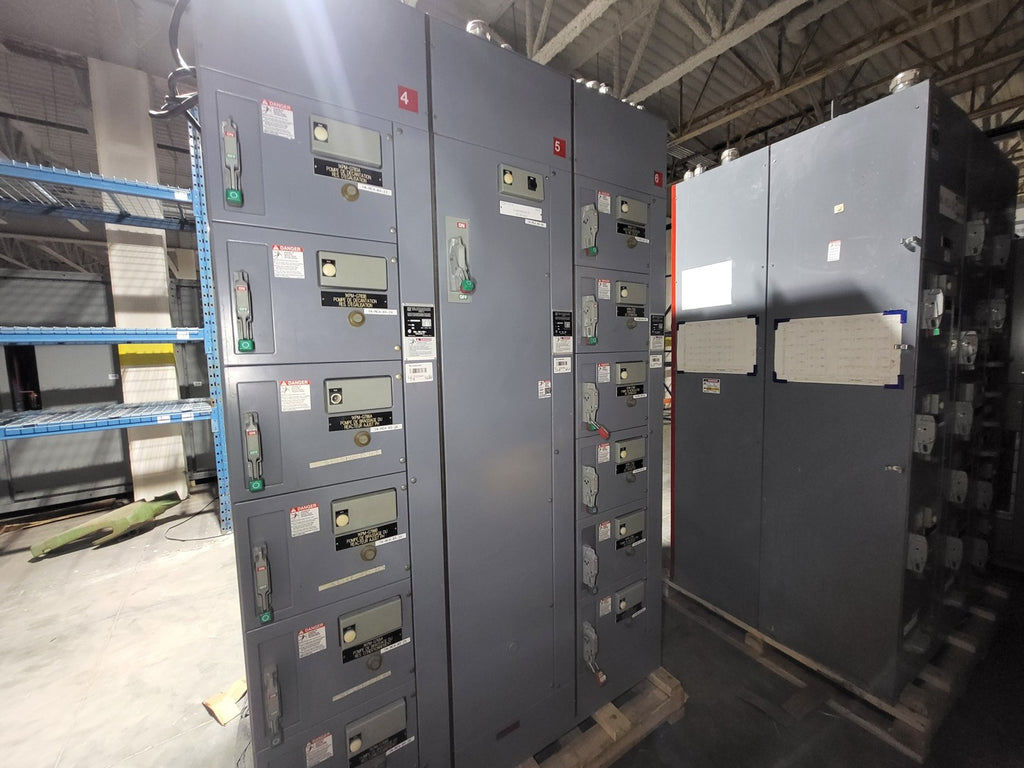 SQUARE D Model 6 Motor Control Center MCC Section, 600V, 3PH, 1200A Bus