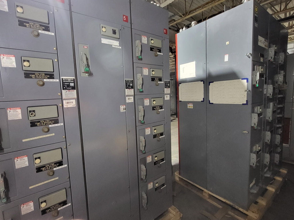 SQUARE D Model 6 Motor Control Center MCC Section, 600V, 3PH, 1200A Bus