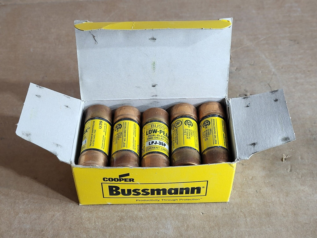 BUSSMANN 3 Amp Low-Peak Class J Fuse LPJ-3SP (Box of 10)