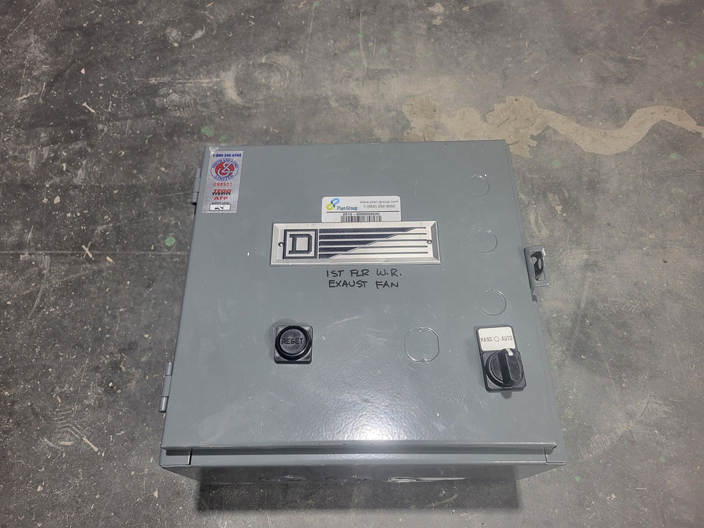 SQUARE D Size 00 Motor Starter 8536SAO12S w/ Enclosure