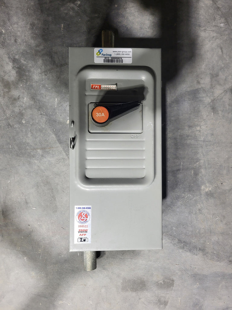 FEDERAL PIONEER 30 Amp, 600 Volts Disconnect Switch 5336