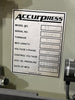 ACCURPRESS 8' x 100 ton CNC Hydraulic Press Brake 71008, w/ tooling, STI, back gauge
