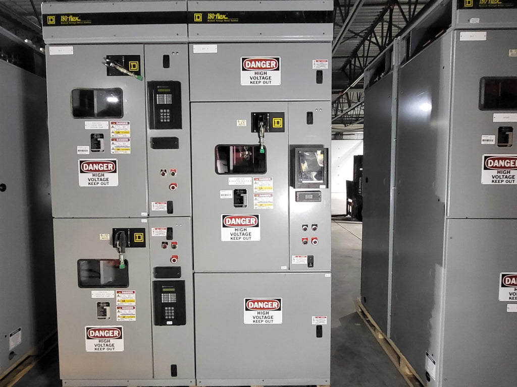 SQUARE D ISO-Flex 4.16kV Medium Voltage MCC | (4) Vacuum Motor Starters | 2000A Bus