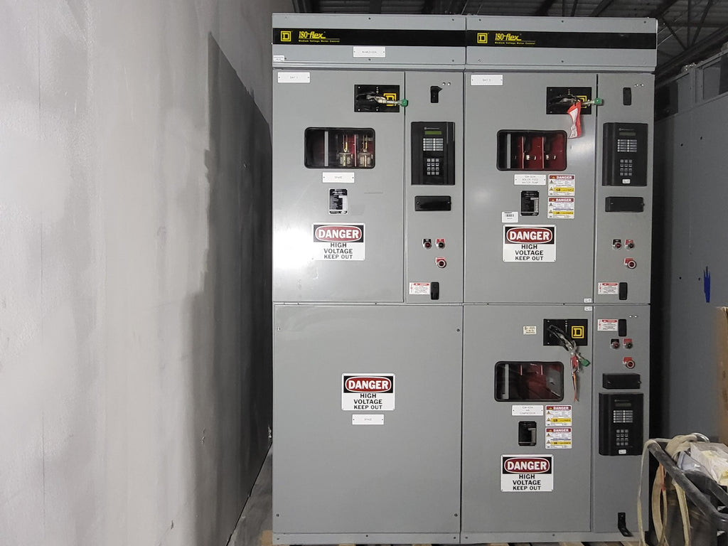 SQUARE D ISO-Flex 4.16kV Medium Voltage MCC | (3) Vacuum Motor Starters | 2000A Bus