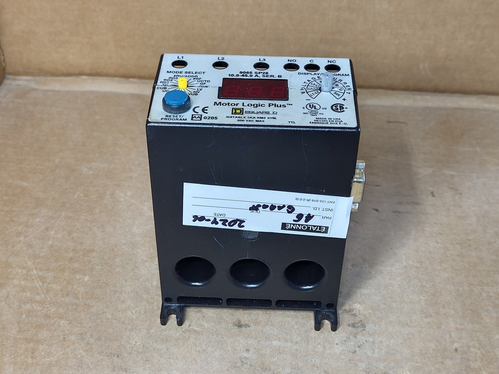 SQUARE D Programmable Solid State Overload Relay, Series B, 9065 SP26