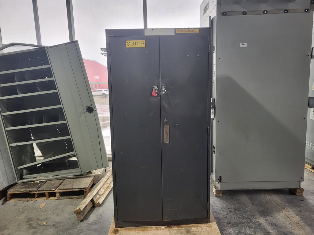 2 Door Metal Storage Tool Cabinet w/ Adjustable Shelves 37"x20"x72"