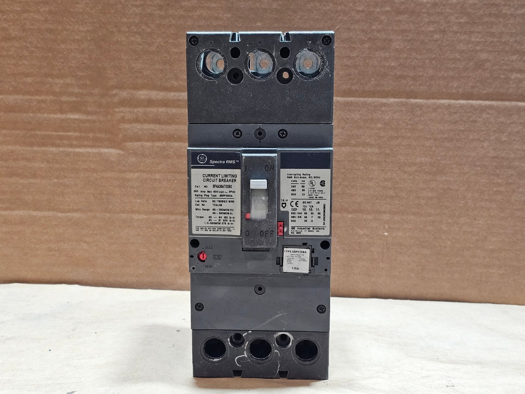 GENERAL ELECTRIC 250 Amp, 3 Pole, 600 Volt Circuit Breaker SFHA36AT0250