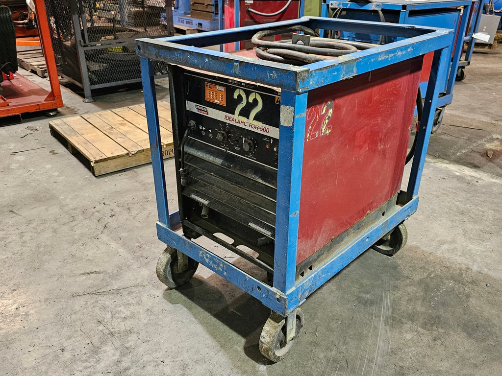 LINCOLN ELECTRIC Arc Welder IDEALARC R3R-500 on cart