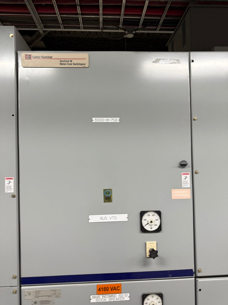 CUTLER-HAMMER VacClad-W Metal-Clad Switchgear, 4160V, 1200A