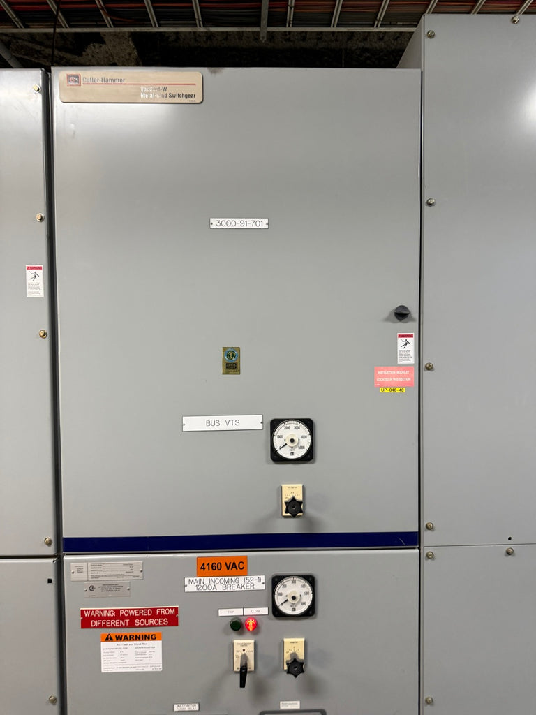 CUTLER-HAMMER VacClad-W Metal-Clad Switchgear, 4160V, 1200A