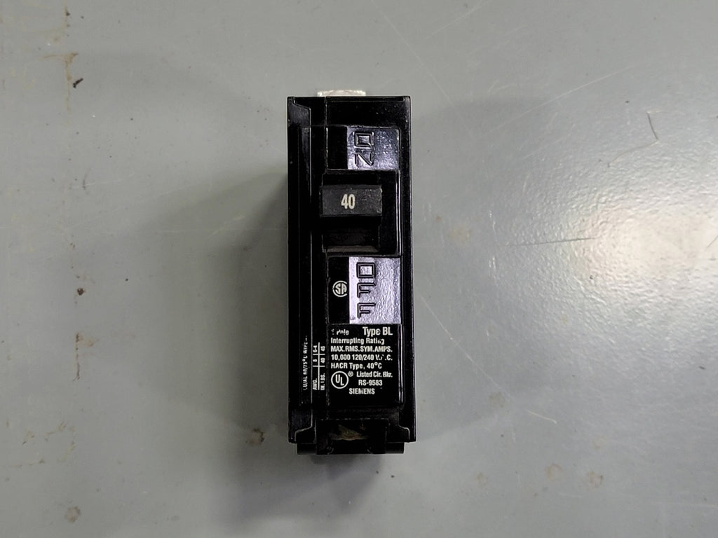 SIEMENS 40 Amp, 1 Pole, 120/240 Volts Circuit Breaker B140