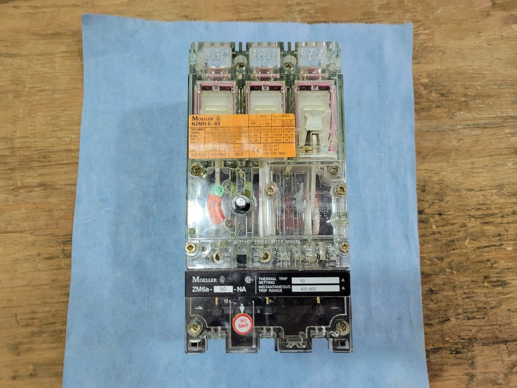 MOELLER 50 Amp 3 Pole Circuit Breaker ZM6a-50-NA