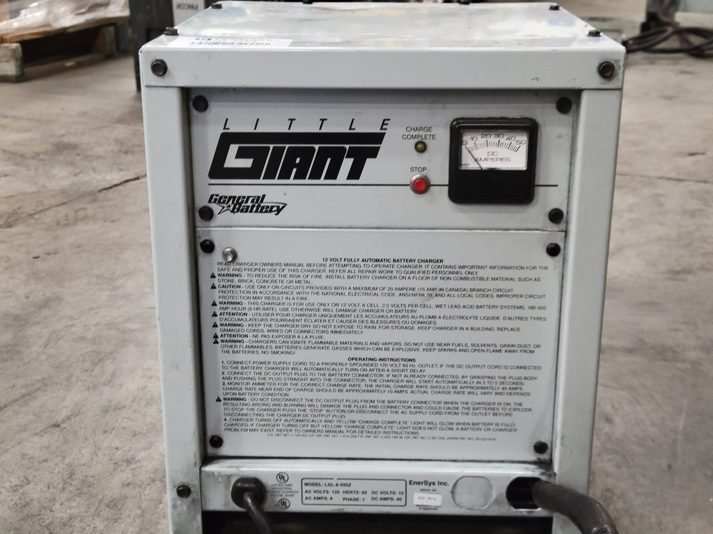LITTLE GIANT 12 Volt, 40 Amp, 480/550 AH General Battery Charger LGL-5-550Z