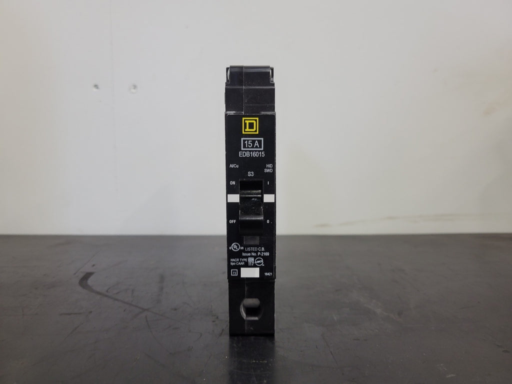 SQUARE D 15 Amp, 1 Pole, 347 Volts Circuit Breaker EDB16015