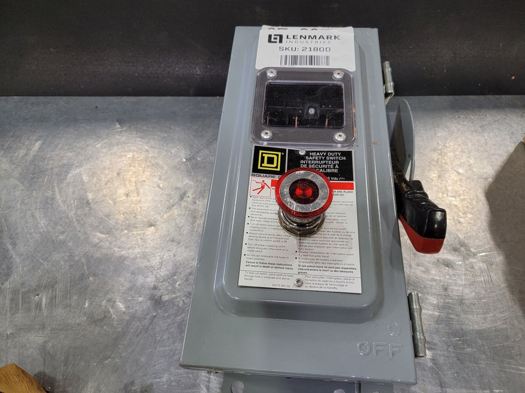 SQUARE D 30 Amp, 3 Pole, 600 volts, Non-Fusible Disconnect Switch CHU361AWK
