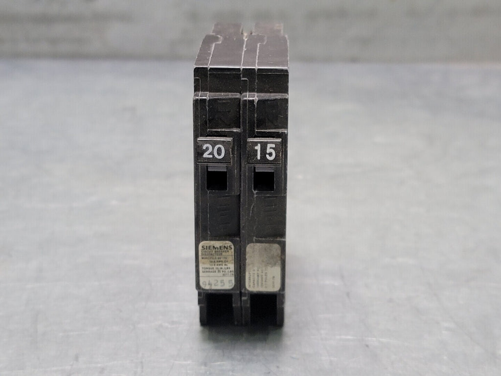 SIEMENS 20/15 Amp, 2 Pole, 120/240 volts Circuit Breaker 3277-7A/3277-7B
