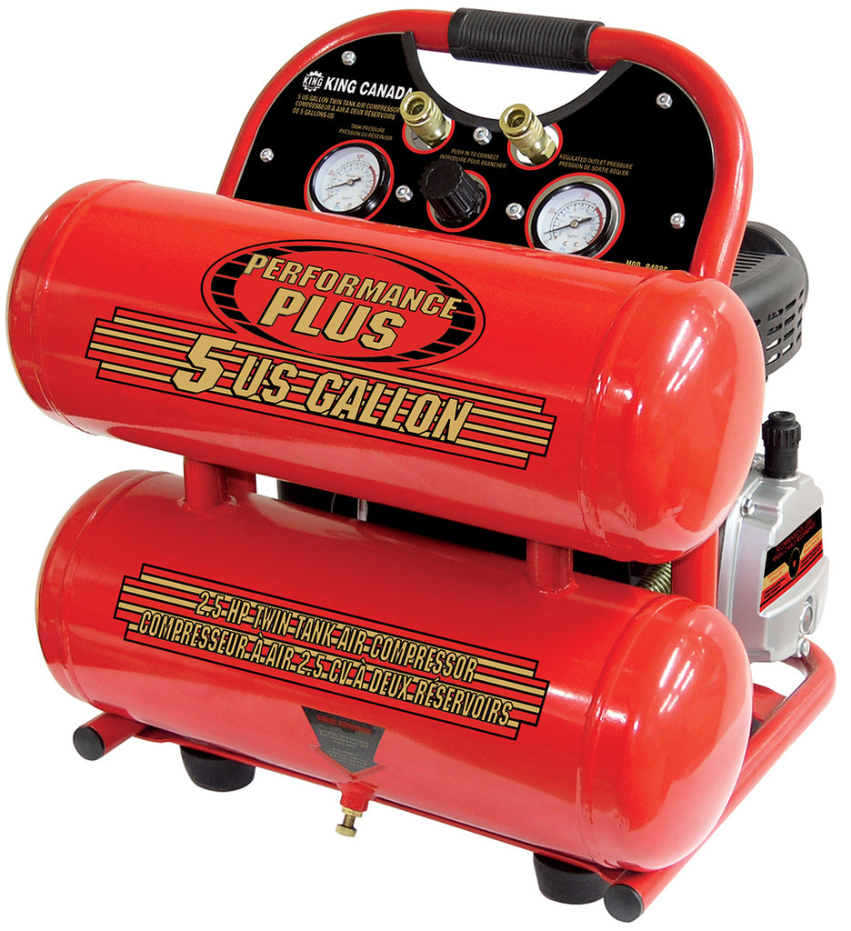 KING CANADA 5 GALLON Twin Tank Air Compressor 8488C