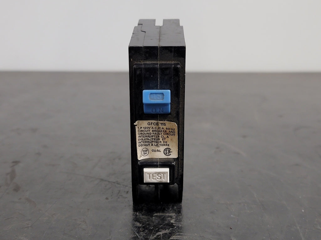 WESTINGHOUSE 15 Amp, 1 Pole, 120 volts Circuit Breaker GFCB115