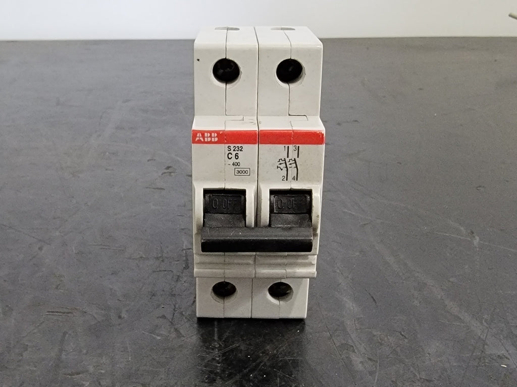 ABB 6 Amp, 2 Pole, 400 volts Circuit Breaker S232-C6